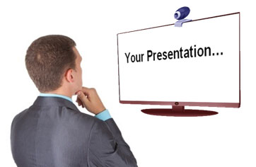 Placing your camera above your computer makes it seem like you're looking into the camera -- even when you're reading slides